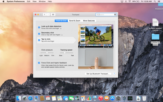 Die Systemeinstellungen wurden für das neue Trackpad etwas umgebaut. (Screenshot: Golem.de)